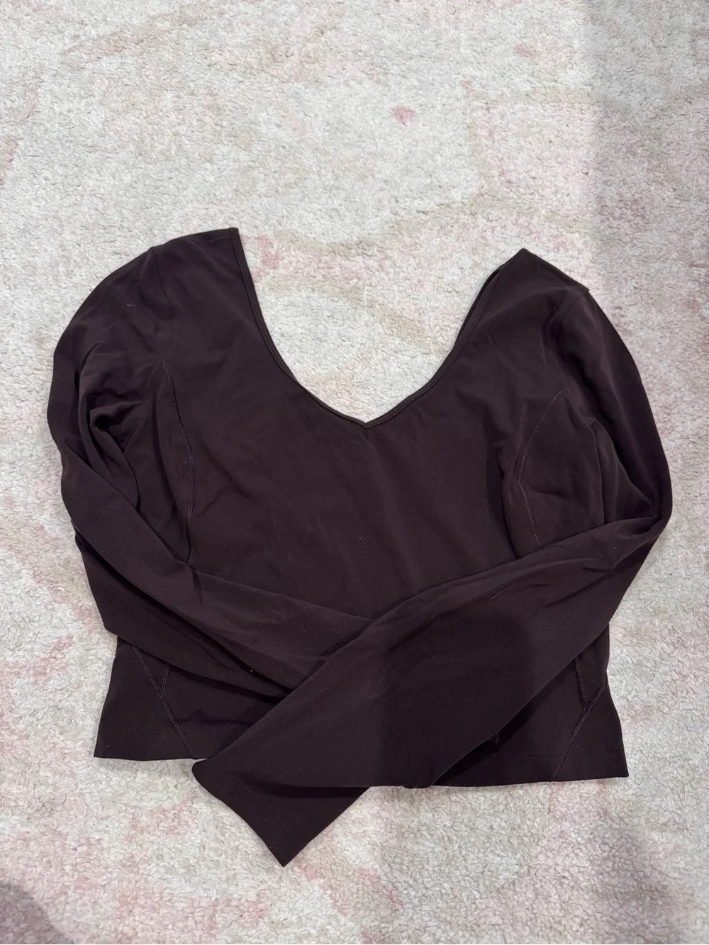 lululemon athletica Women's Deep V Long-Sleeve Top - Chocolate Brown